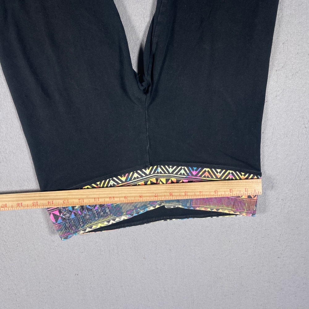 Victoria's Secret PINK Yoga Capri Leggings Women S Black Sequin Logo‎ Waistband - Picture 6 of 9